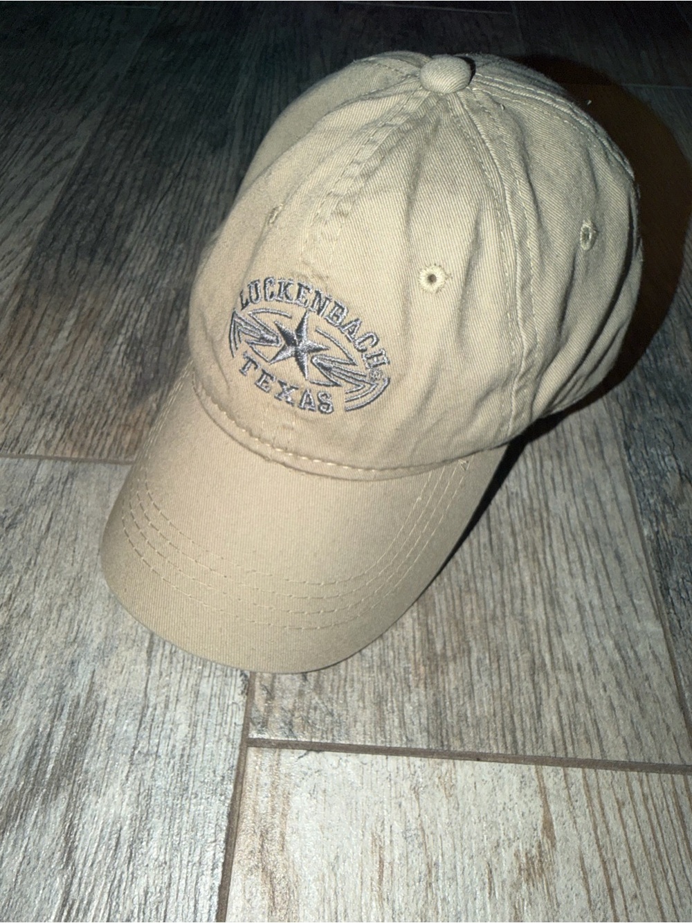 Luckenbach Texas Youth Khaki Embroidered Western Hat